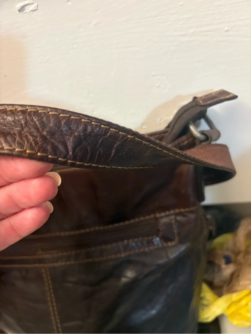 Jack George’s Voyager Leather Stained Buffalo Crossbody Bag Excellent Condition